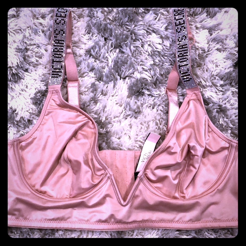 Very sexy Vwire Longline rhinestones bralette